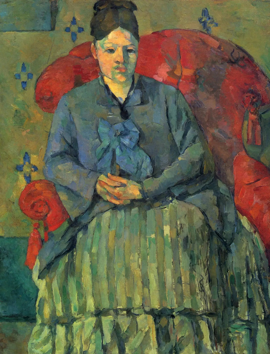 Pani Cézanne w paskowanej spódnicy - Paul Cézanne
