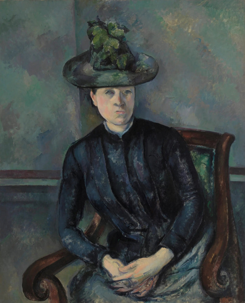 Pani Cézanne w zielonym kapeluszu - Paul Cézanne