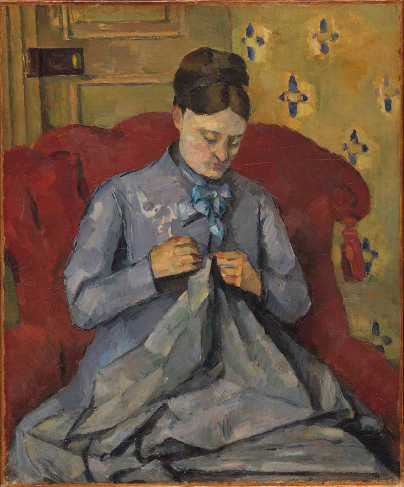 Pani Cézanne szyjąca - Paul Cézanne