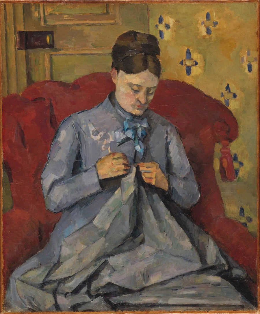Pani Cézanne szyjąca - Paul Cézanne