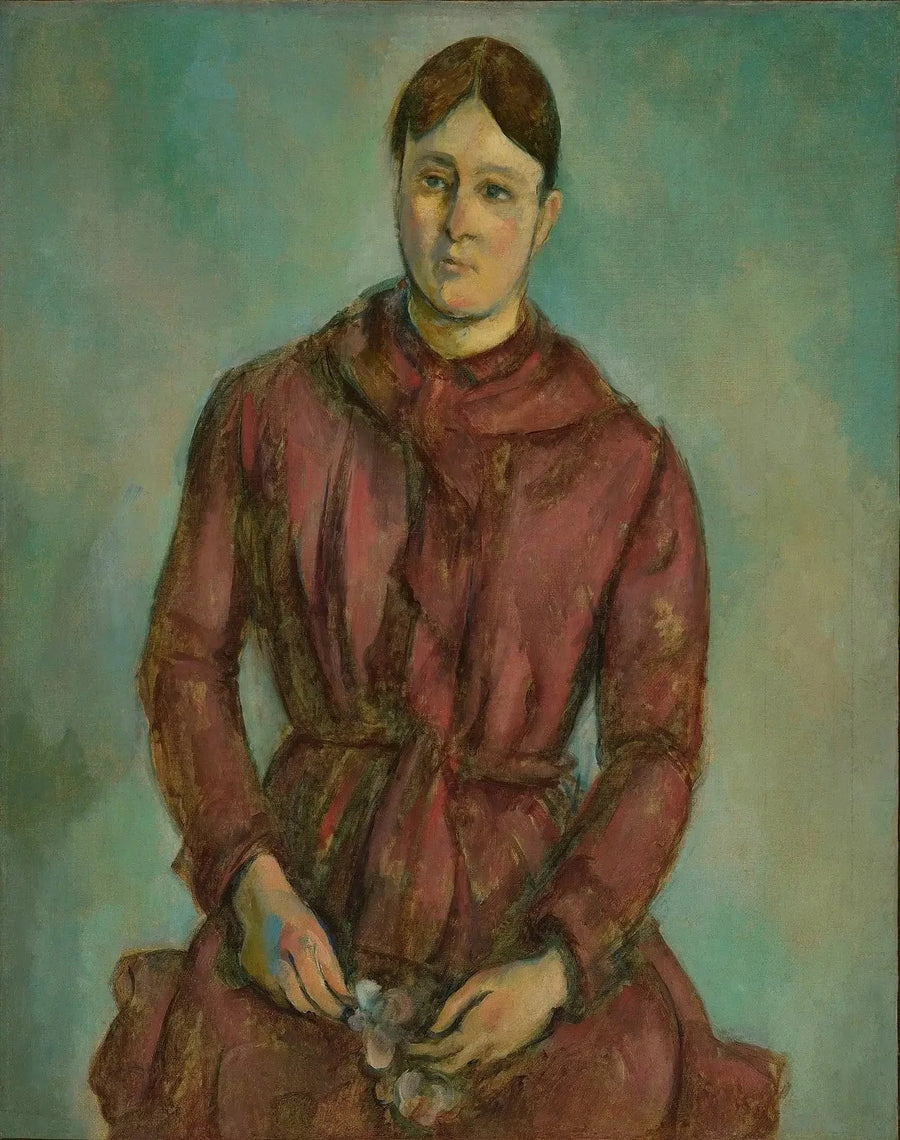 Pani Cézanne w czerwonej sukni - Paul Cézanne