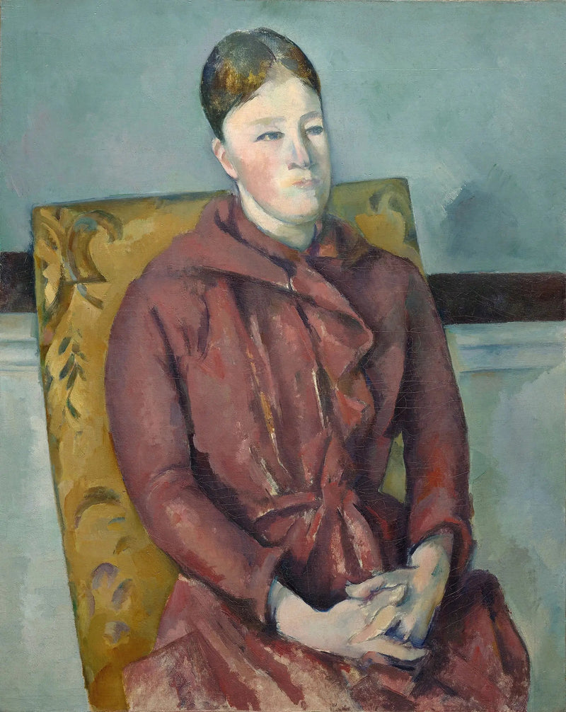 Pani Cézanne w czerwonej sukni - Paul Cézanne