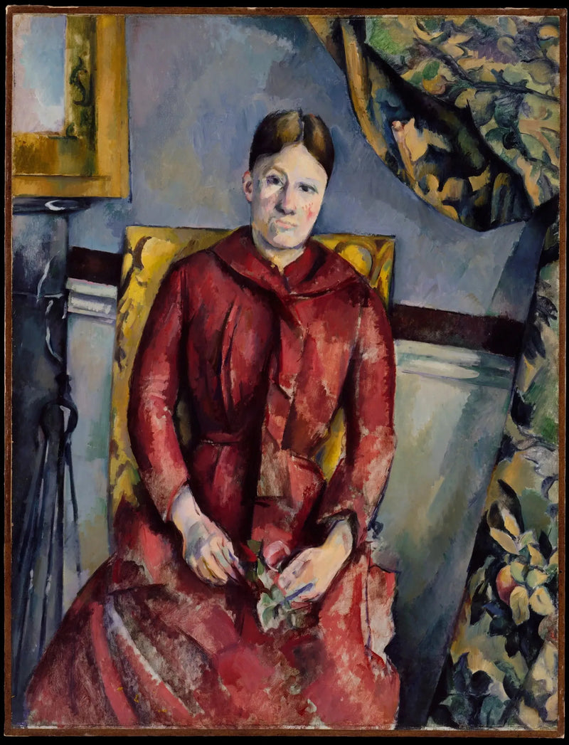 Pani Cézanne w czerwonej sukni - Paul Cézanne