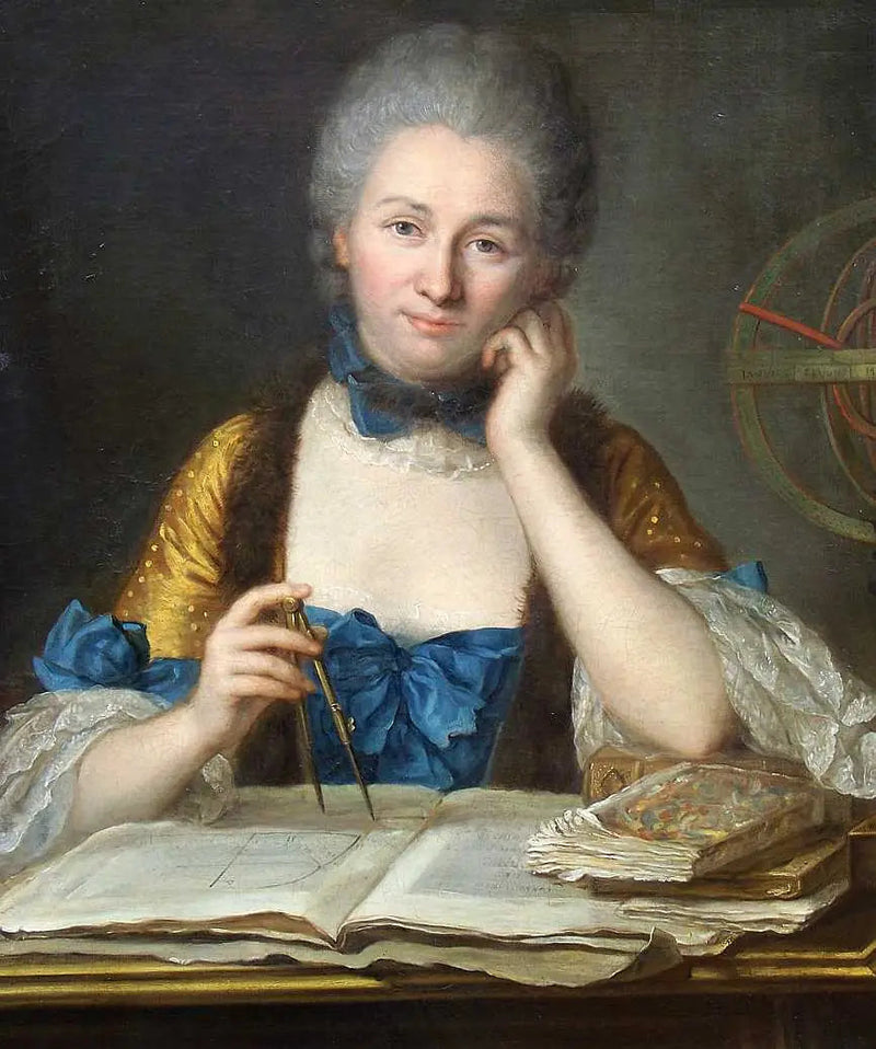 Madame Du Châtelet przy swoim biurku - Maurice-Quentin de La Tour