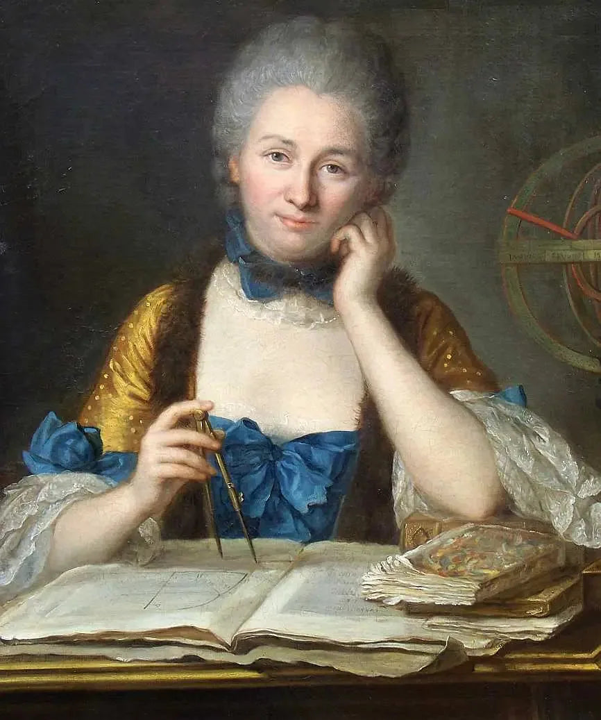 Madame Du Châtelet przy swoim biurku - Maurice-Quentin de La Tour