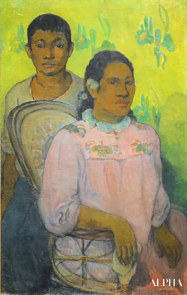 Madame et garçon à Tahiti - Paul Gauguin - Reproductions de tableaux et peintures haut de gamme