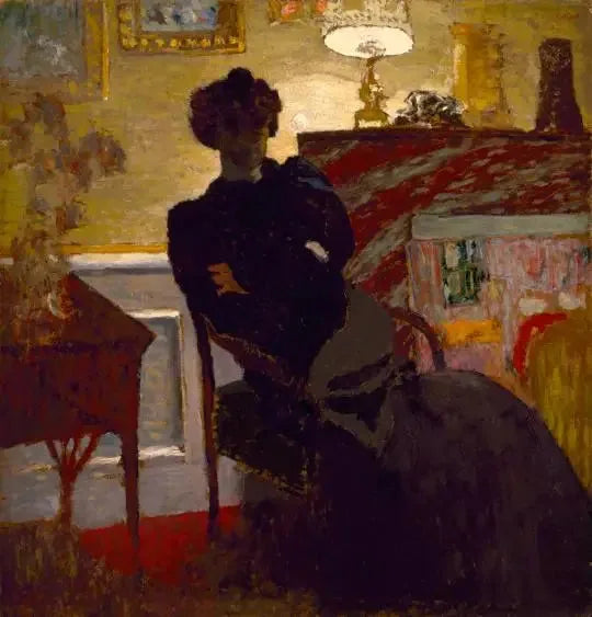 Pani Hessel siedząca pod lampą - Édouard Vuillard