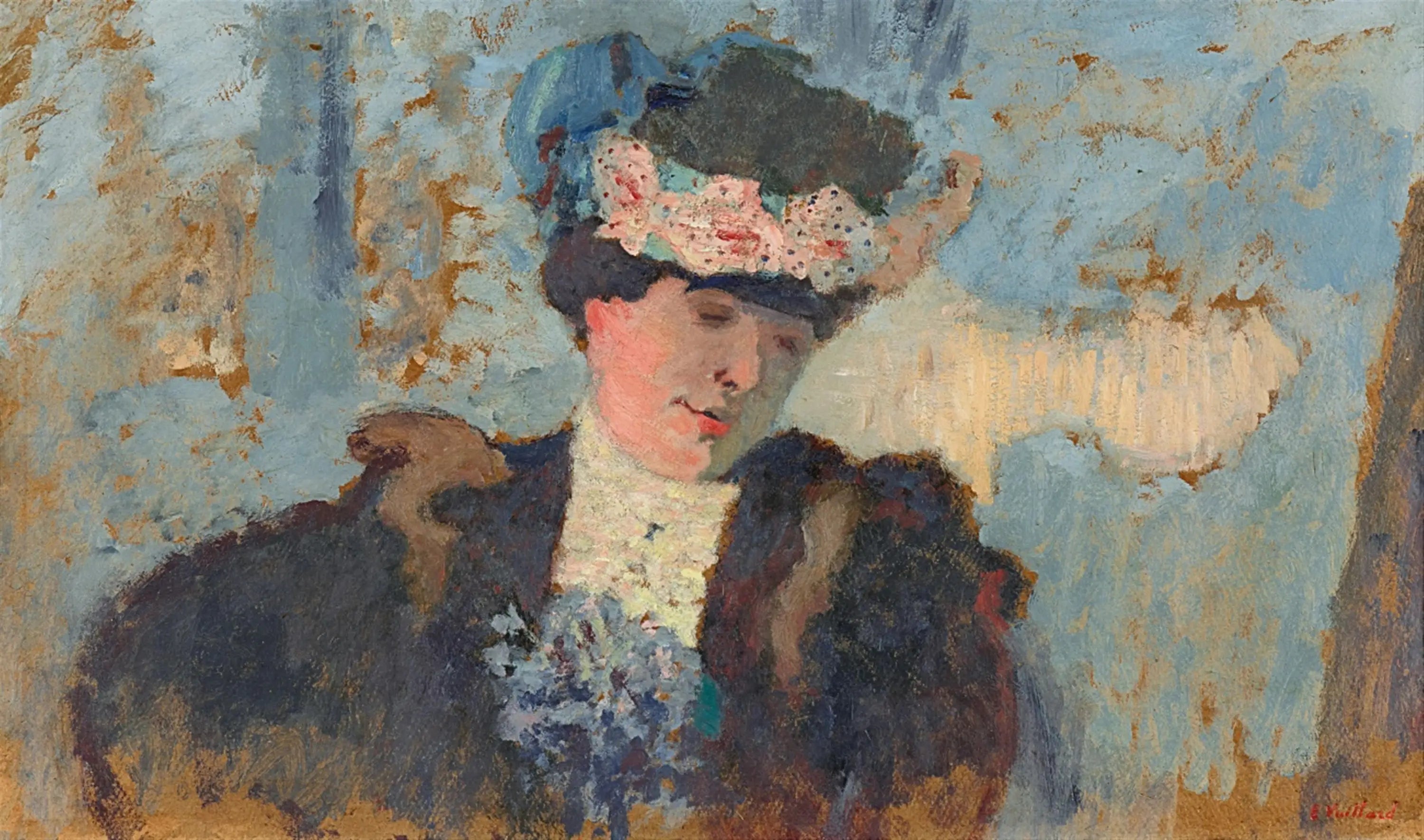 Madame Hessel au chapeau garni de roses - Édouard Vuillard - Alpha Reproduction