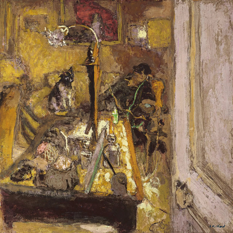 Pani Hessel dzwoniąca w swoim boudoirze - Édouard Vuillard