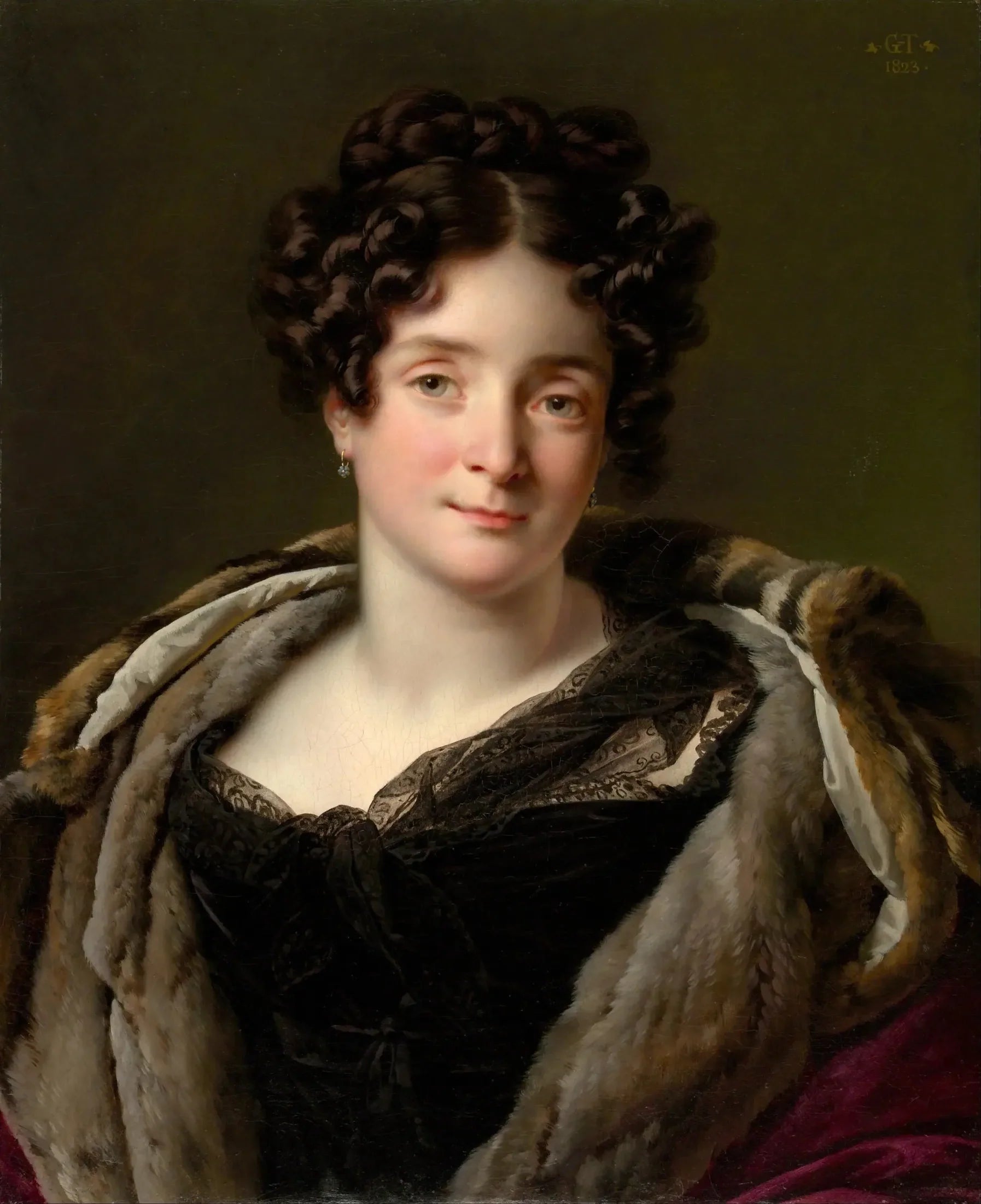 Madame Jacques-Louis-Étienne Reizet (Colette-Désirée-Thérèse Godefroy, 1782-1850) - Anne-Louis Girodet image 1 tableau peint à l’huile sur toile