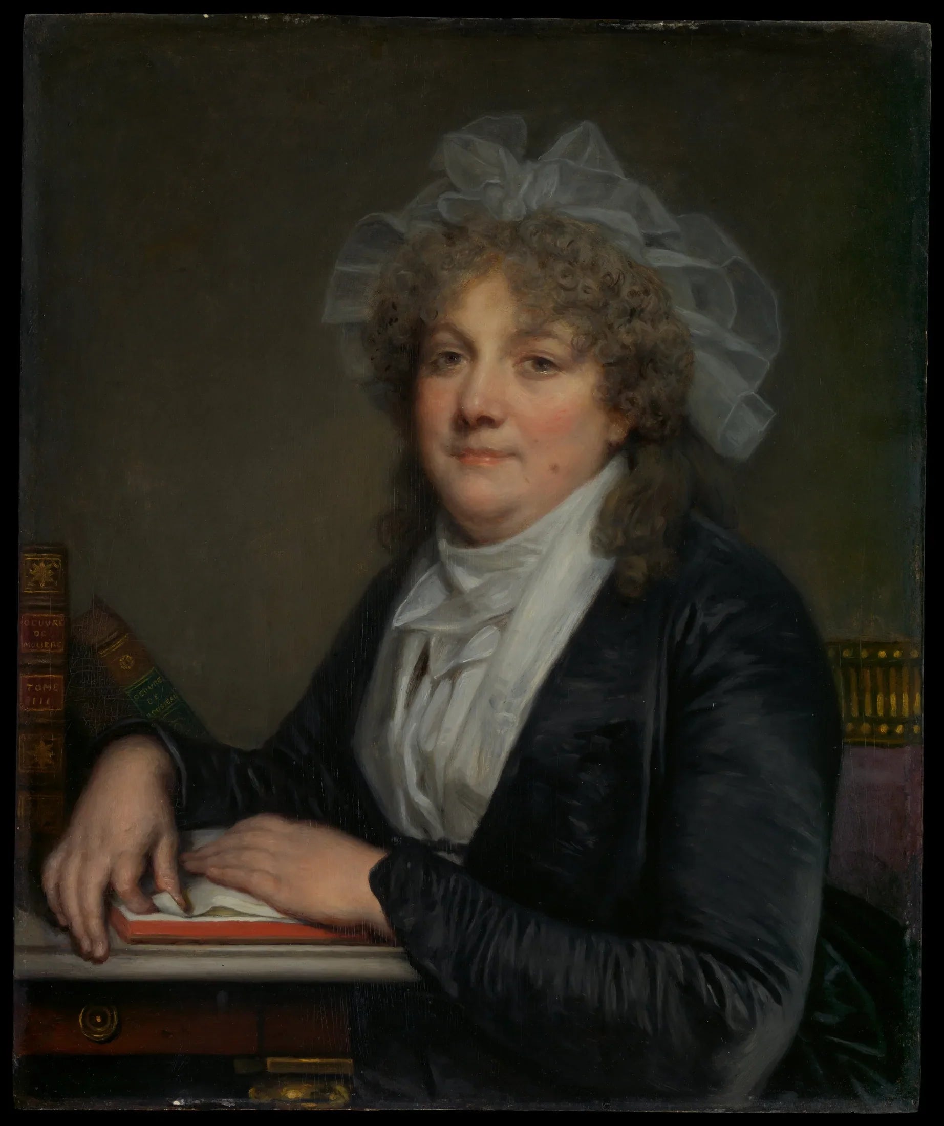 Madame Jean-Baptiste Nicolet (Anne Antoinette Desmoulins, 1743-1817) - Jean-Baptiste Greuze image 1 copie peinte à la main à l’huile