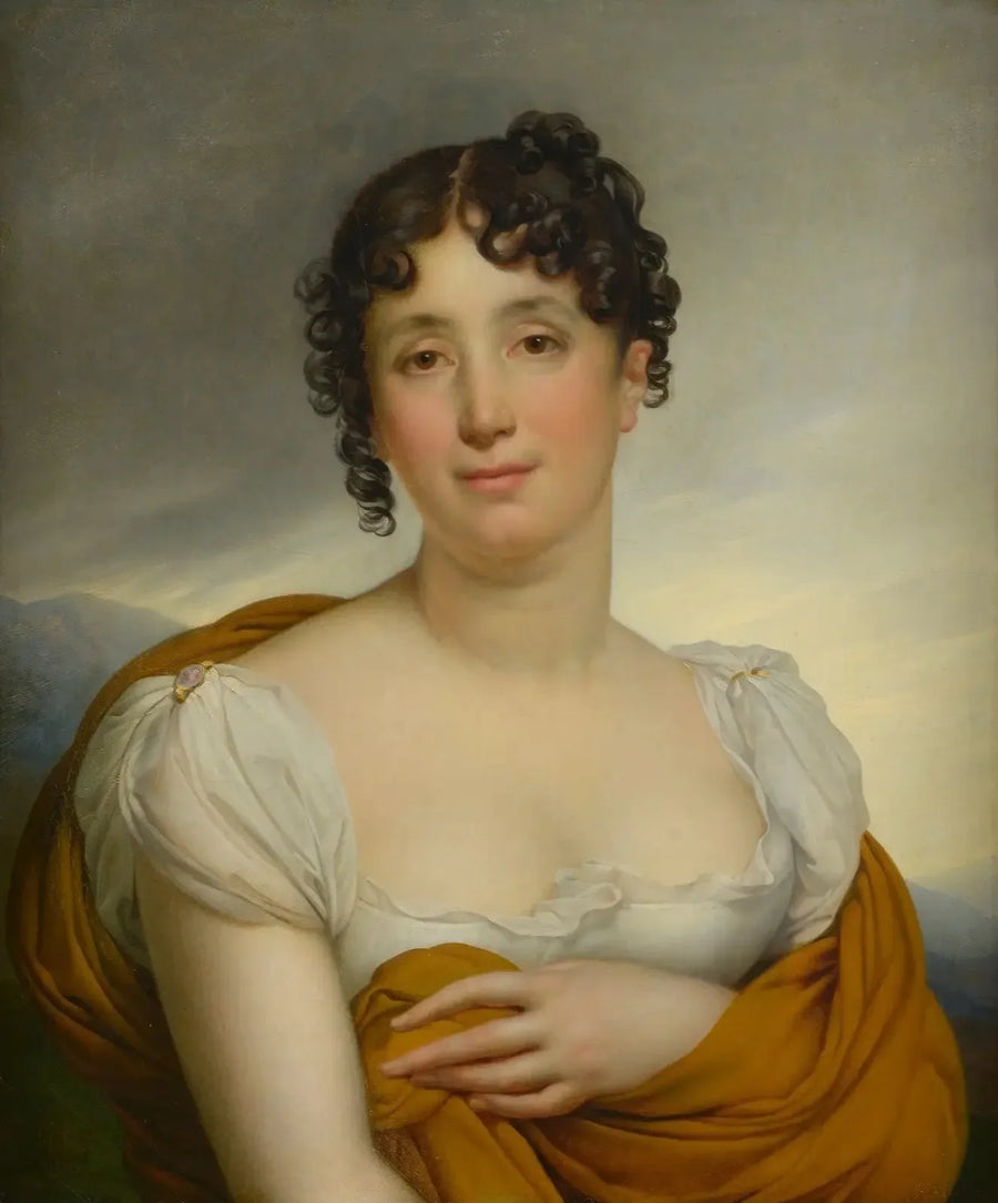 Madame Merlin w żółtym szalu - Anne-Louis Girodet