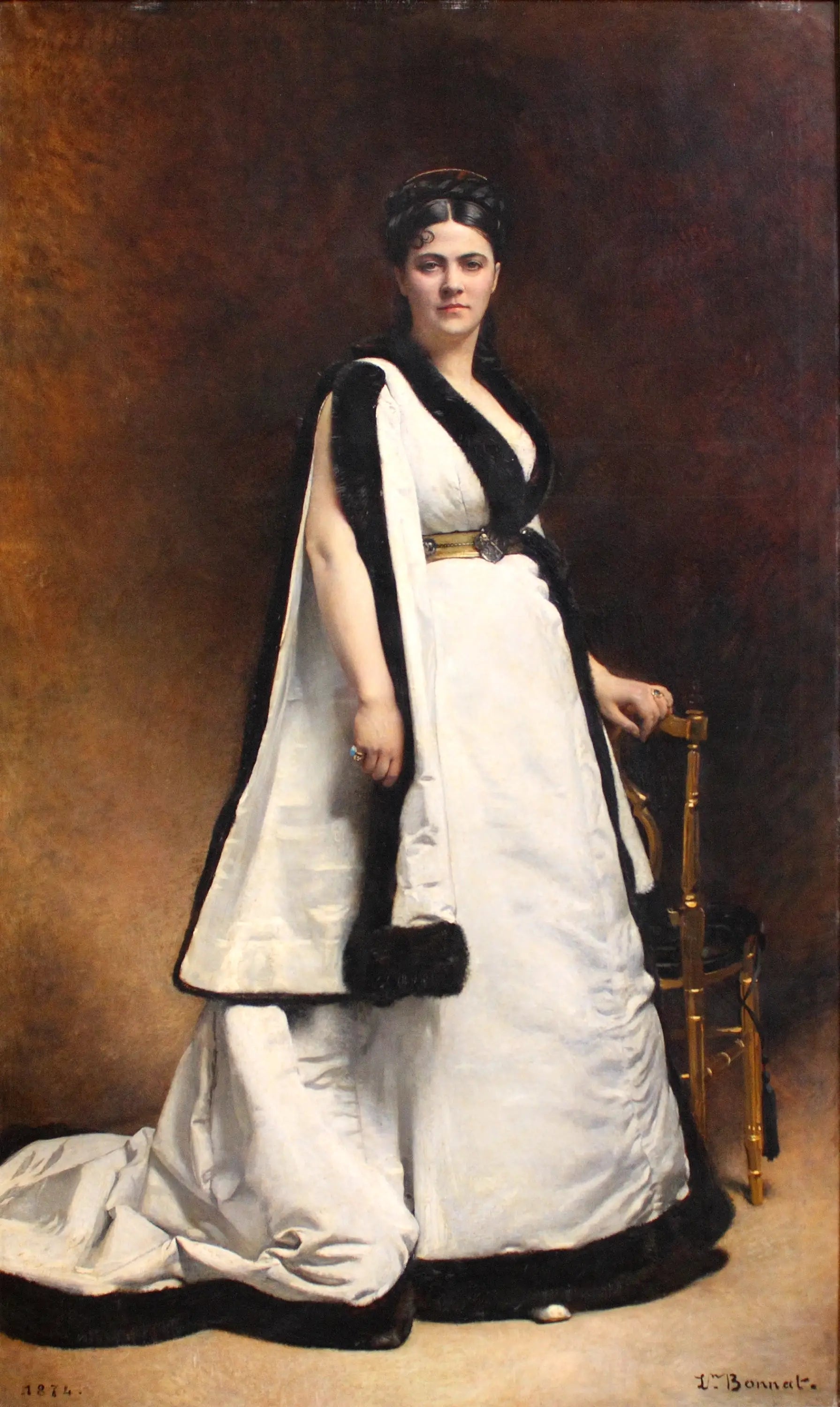Madame Pasca - Léon Bonnat image 1 copie peinte à la main à l’huile