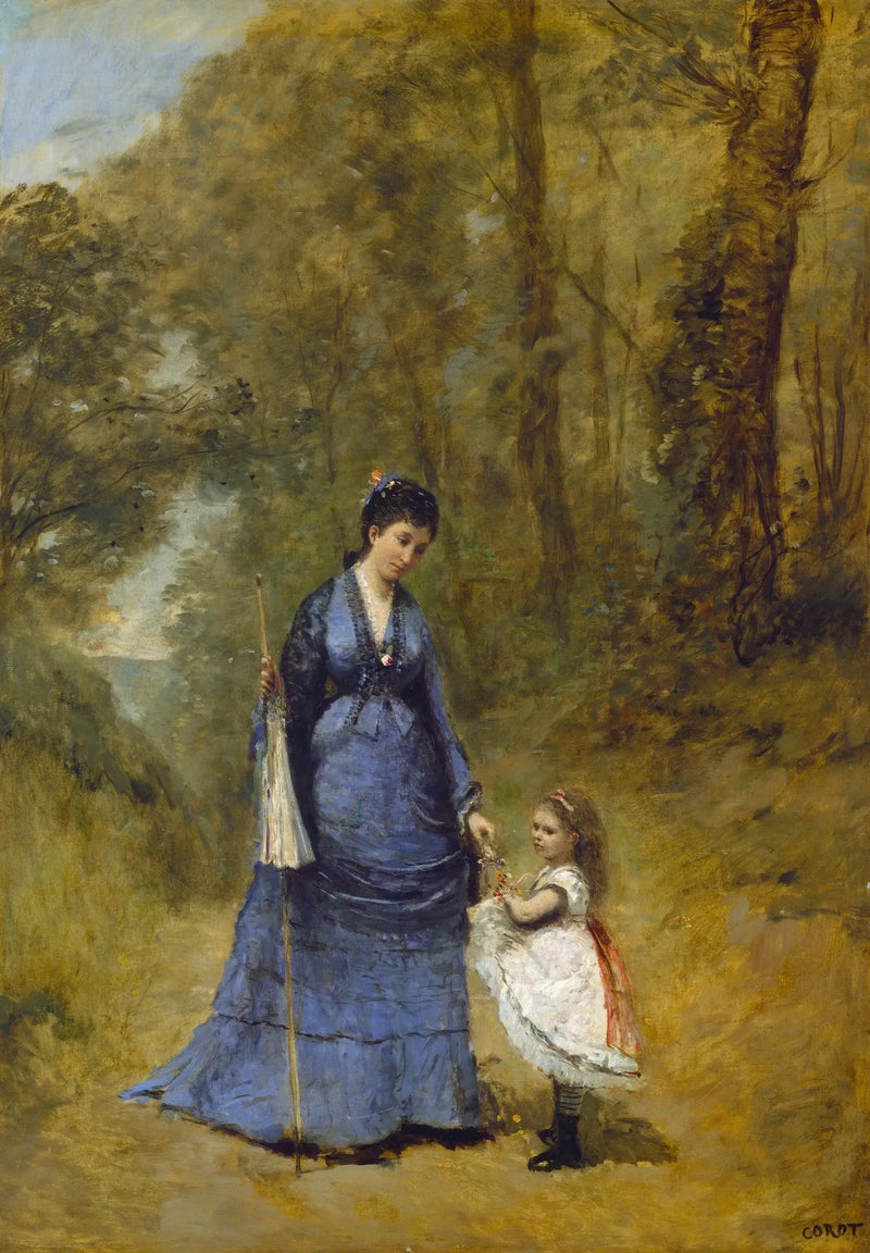 Pani Stumpf i jej córka - Jean-Baptiste Camille Corot