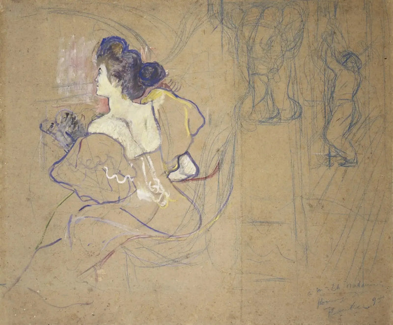 Pani Thadée Natanson (Misia Godebska, 1872-1950) w Teatrze - Henri de Toulouse-Lautrec