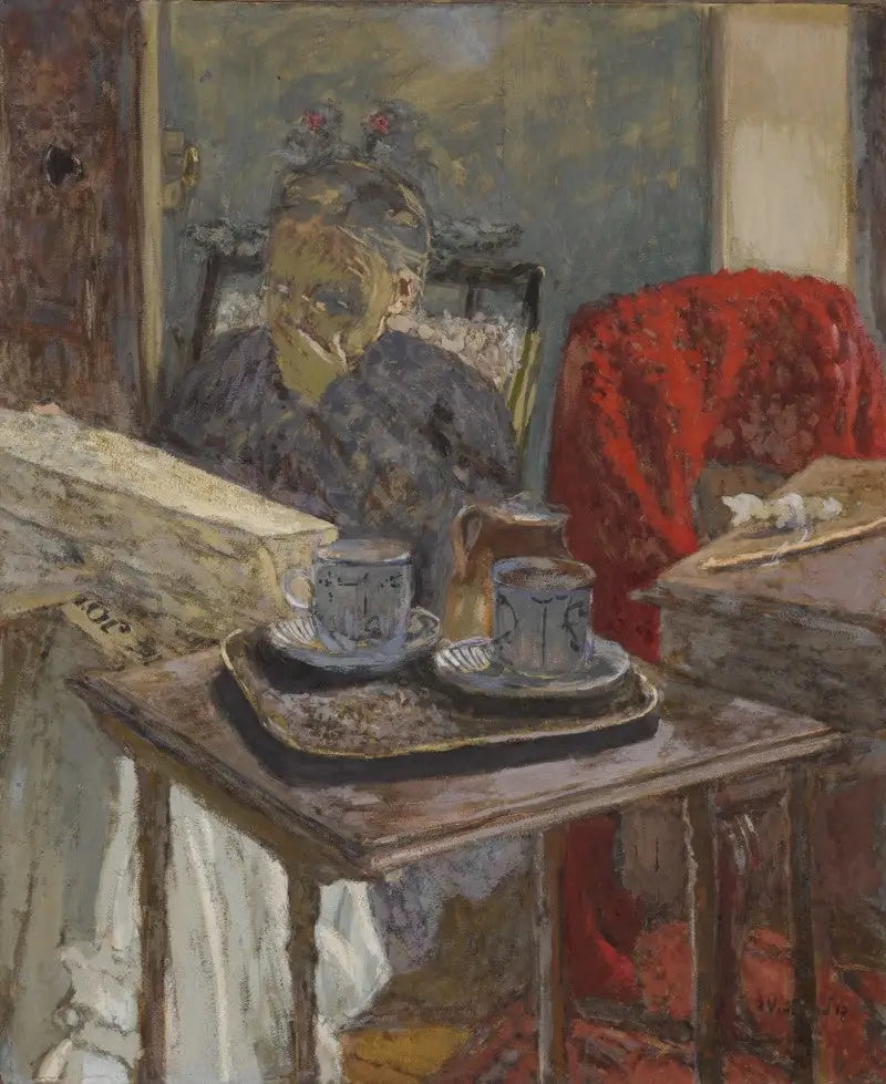 Pani Vuillard czytająca gazetę - Édouard Vuillard