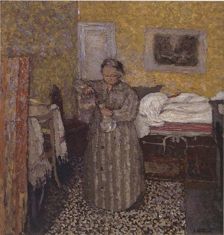 Madame Vuillard napełnia karafkę - Édouard Vuillard