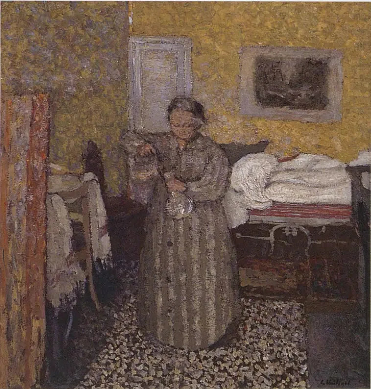 Madame Vuillard napełnia karafkę - Édouard Vuillard