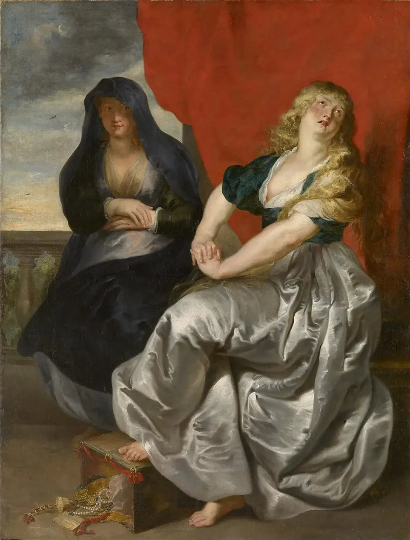 Madeleine pokutująca z siostrą Marthe - Peter Paul Rubens