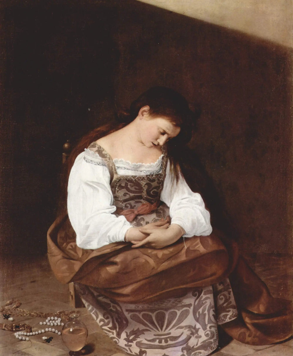 Reproduction du tableau « Madeleine repentante - Le Caravage » par Alpha Reproduction en peinture à l’huile