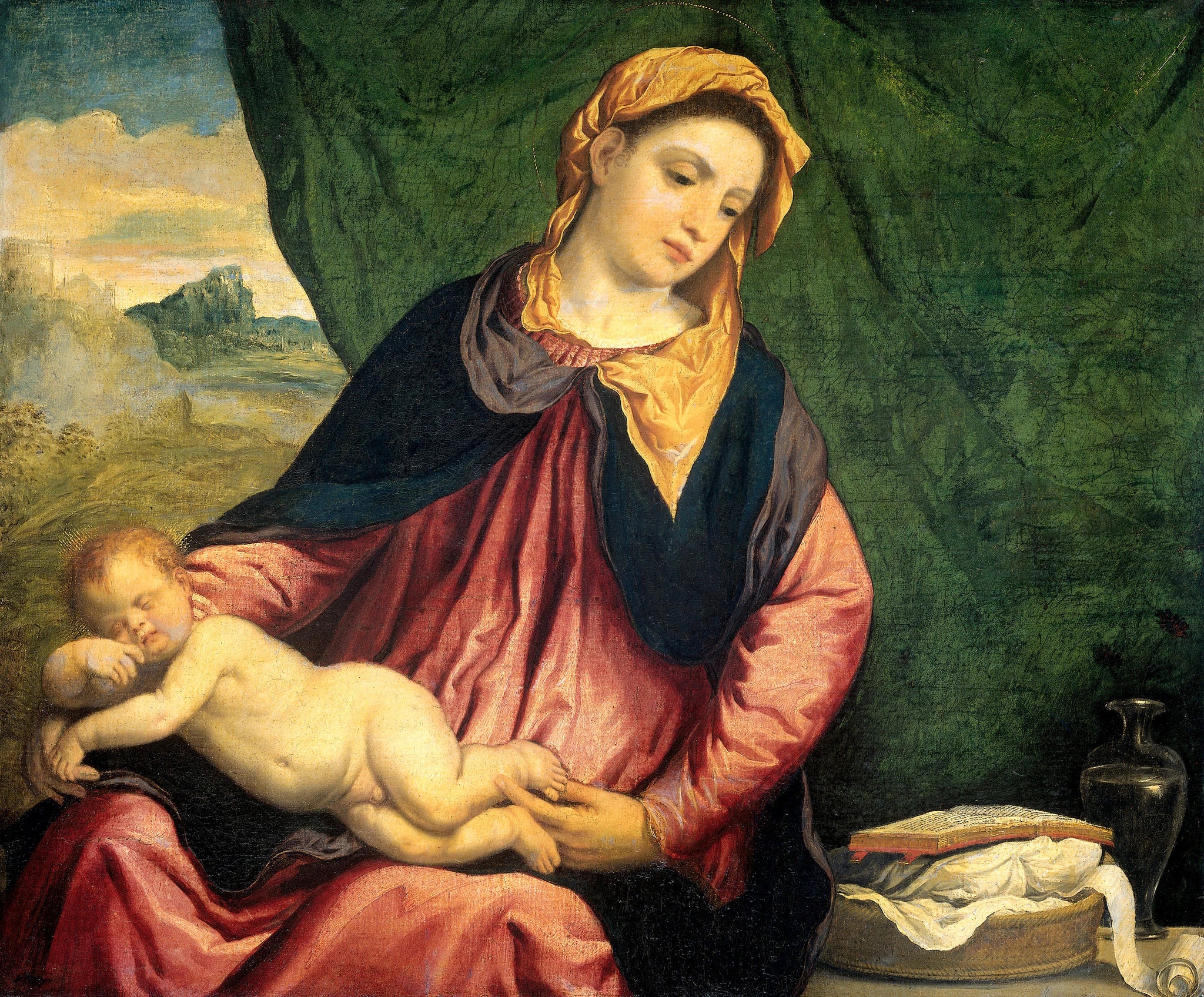 Madone avec un enfant endormi - Pâris Bordone
