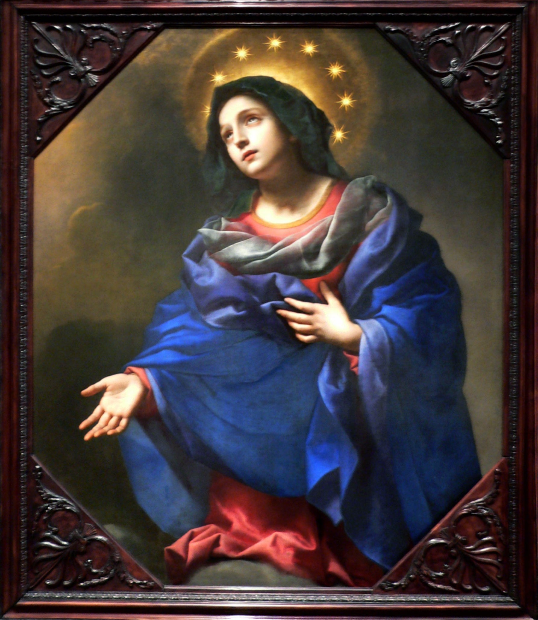 Madone en gloire - Carlo Dolci image 1 copie de tableau peinte à la main