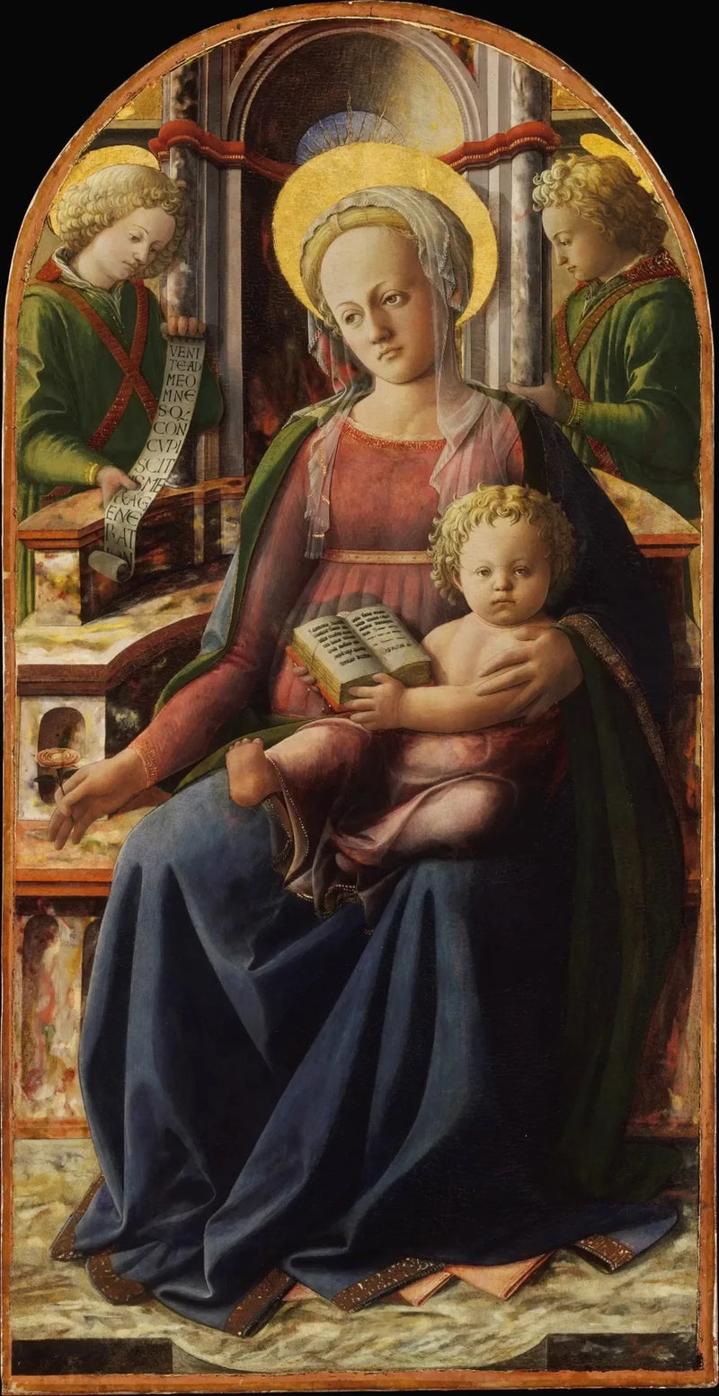Madonna i Dzieciątko na tronie z dwoma aniołami - Fra Filippo Lippi