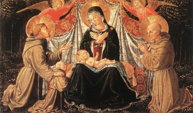 Madonna z Dzieciątkiem z św. Franciszkiem Bernardynem, Fra Jacopo - Benozzo Gozzoli