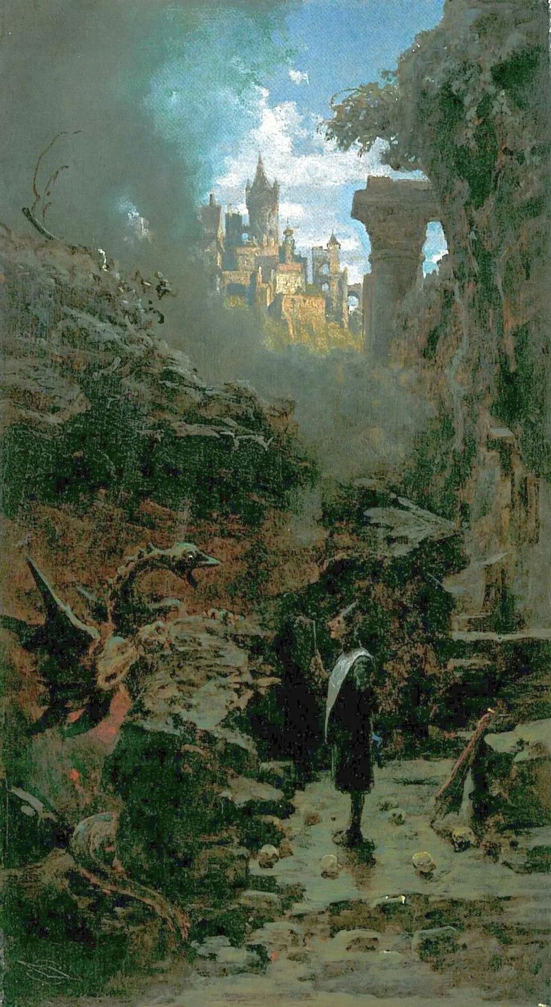Magik i Smok - Carl Spitzweg