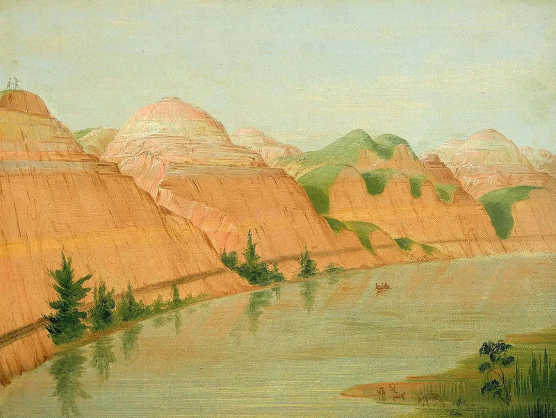 Piękne klify z gliny, 1800 mil nad Saint-Louis - George Catlin