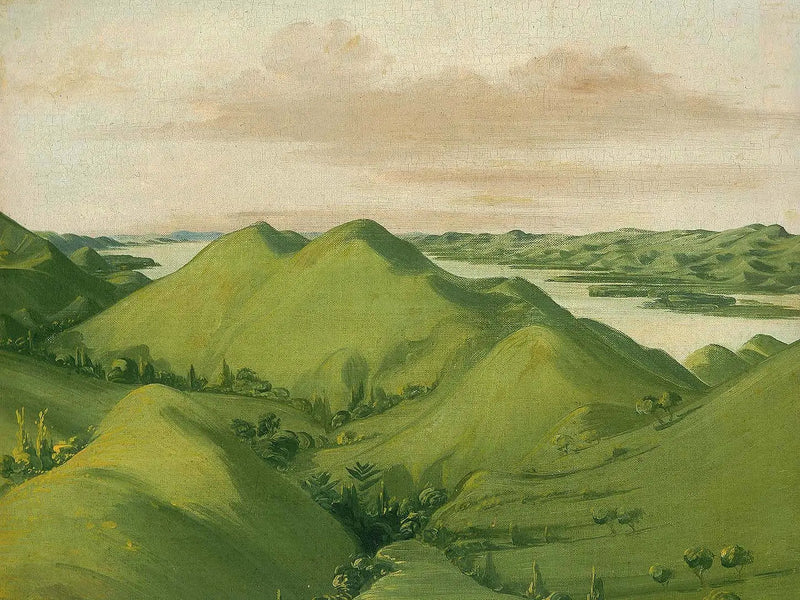 Piękne zielone klify, 177 km nad Saint-Louis - George Catlin