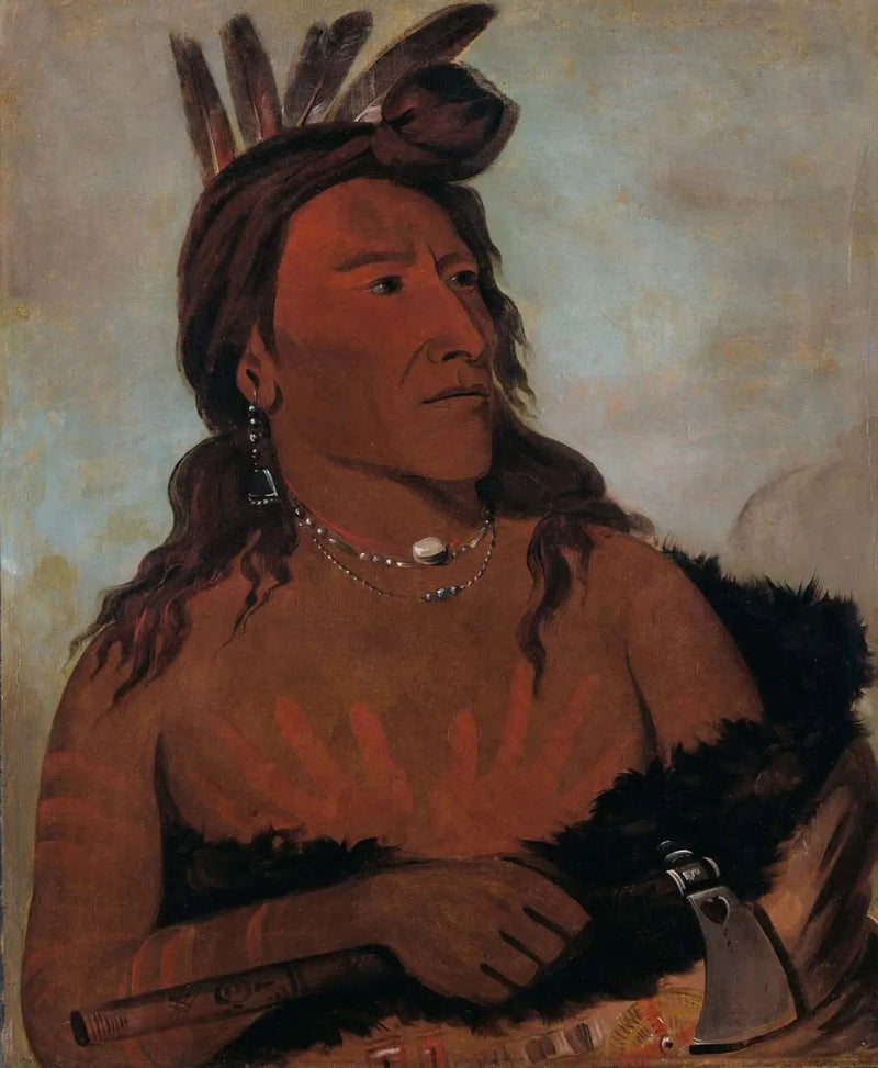 Mah-tó-che-ga, Mały Niedźwiedź, odważny Hunkpapa - George Catlin