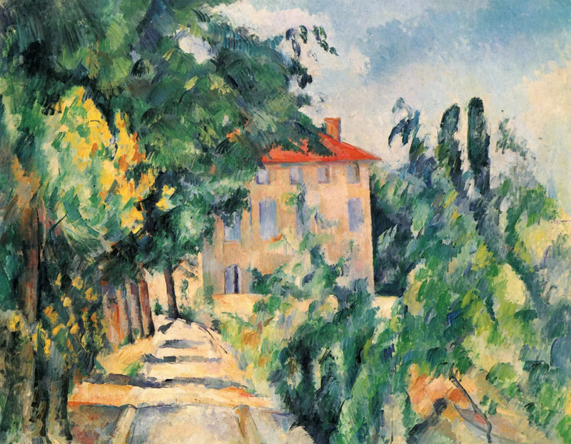 Dom z czerwonym dachem (Jas de Bouffan) - Paul Cézanne