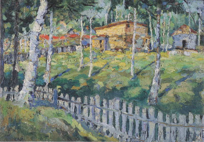 Dom w podwórku - Kazimir Malewicz
