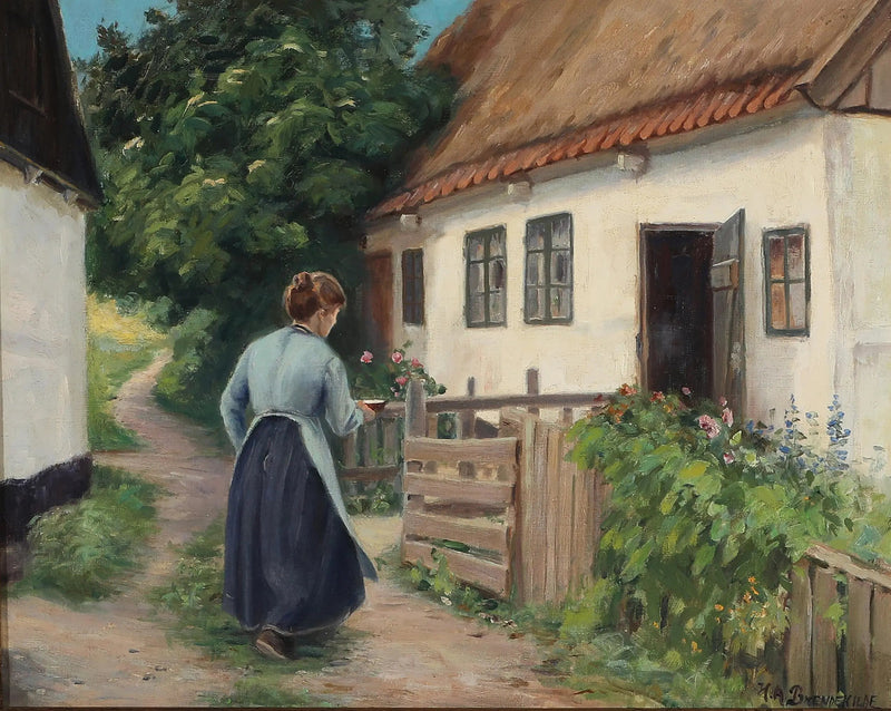 Dom krawcowej w Lille Næstved. - H. A. Brendekilde