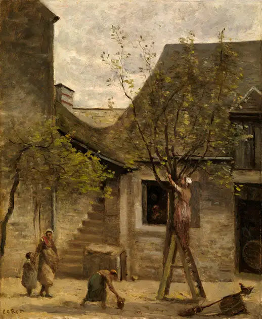 Dom chłopski w Fontainebleau - Jean-Baptiste Camille Corot