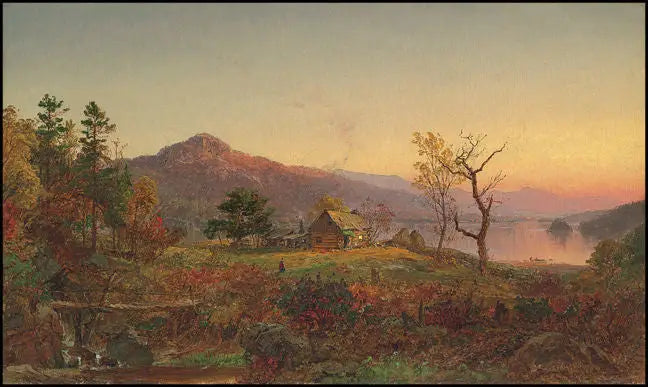 Dom rybaka, jezioro Greenwood - Jasper Francis Cropsey