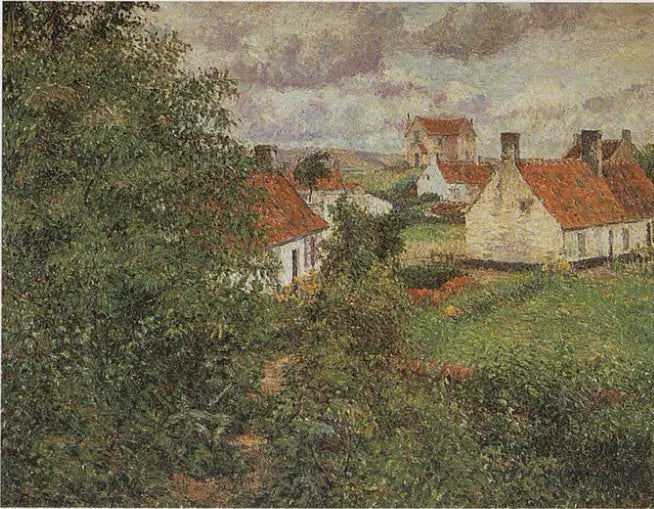Domy w Knokke - Camille Pissarro