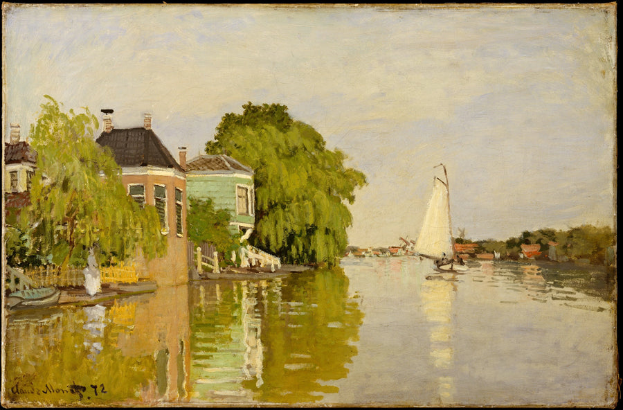 Domy nad Achterzaan - Claude Monet