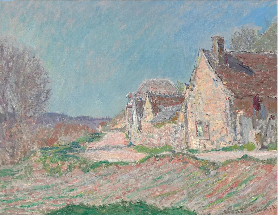Domy przy drodze - Claude Monet