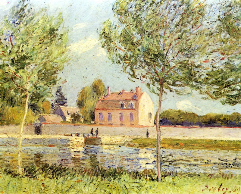 Domy nad Loingiem - Alfred Sisley