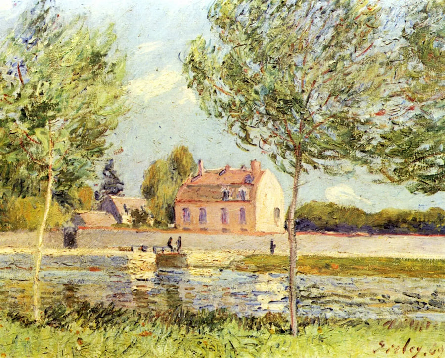 Domy nad Loingiem - Alfred Sisley
