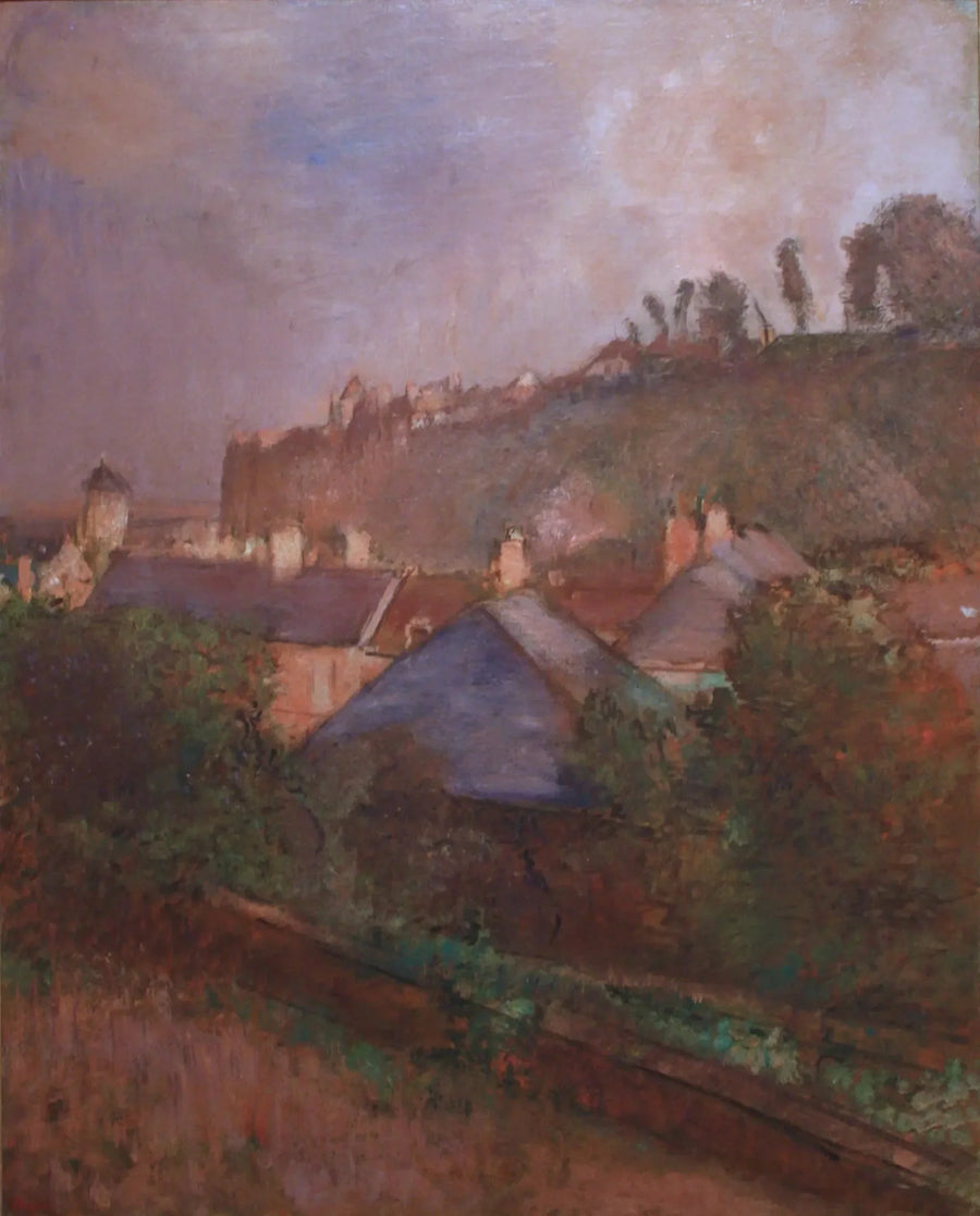 Domy u stóp klifu (Saint-Valéry-sur-Somme) - Edgar Degas