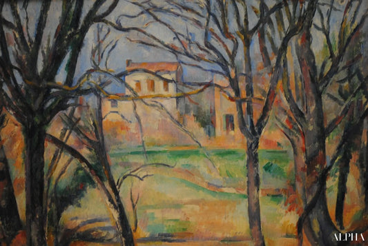 Maisons et arbres - Paul Cézanne - Reproductions de tableaux et peintures haut de gamme