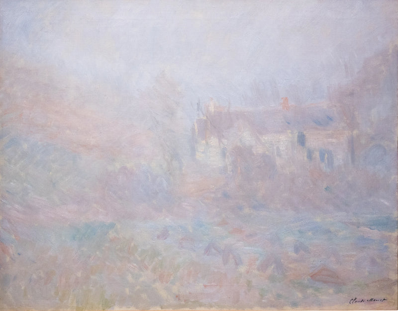 Domy w Falaise, mgła W977 - Claude Monet