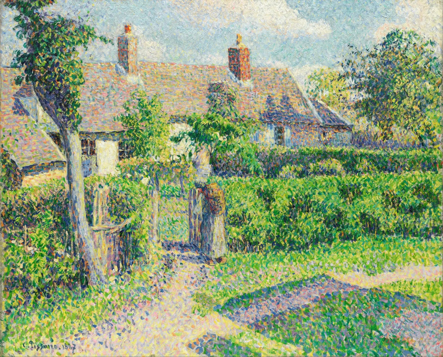 Wiejskie domy, Eragny - Camille Pissarro