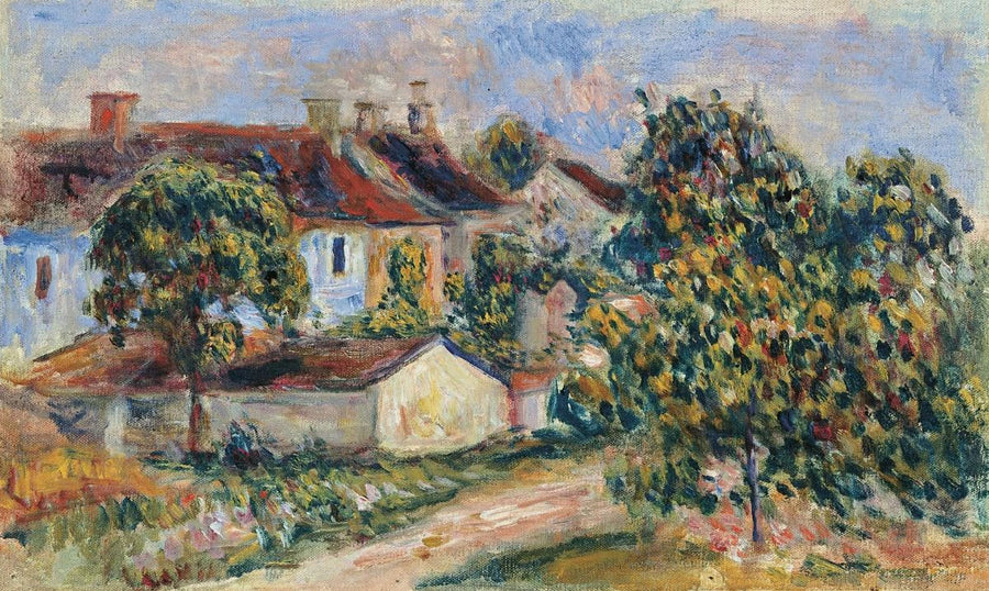 Wioski, czerwone dachy (Essoyes) - Pierre-Auguste Renoir