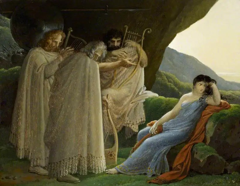 Malwina płacze z powodu śmierci swojego narzeczonego Oscara - Anne-Louis Girodet