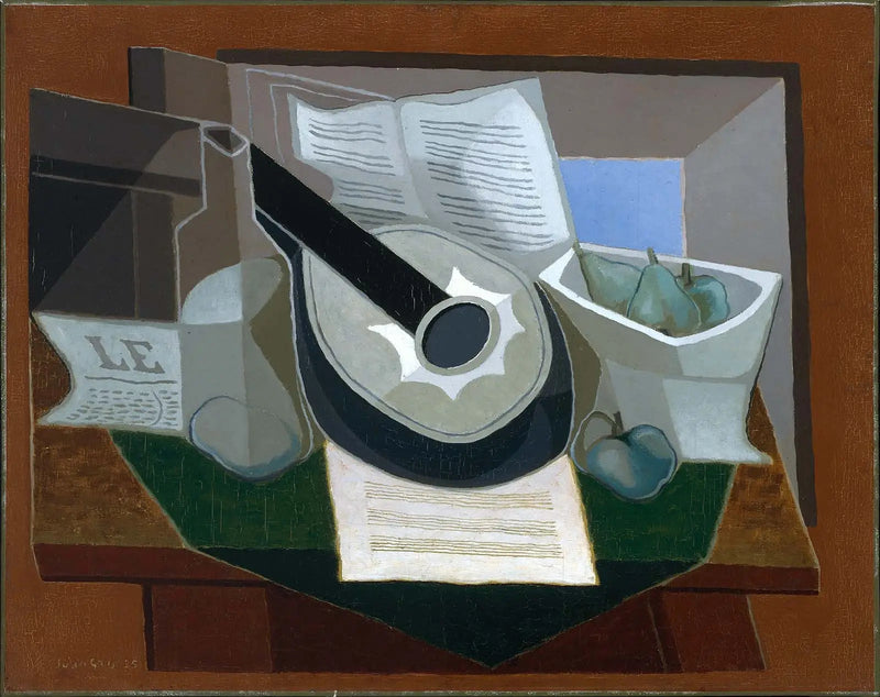 Mandolina i talerz z owocami - Juan Gris