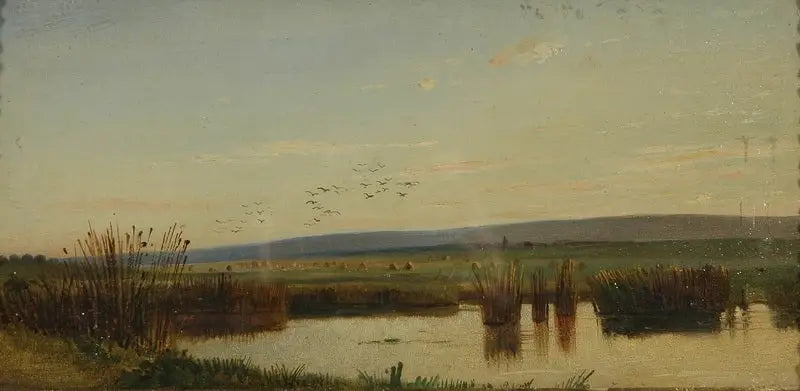 Bagna o zachodzie słońca - Iwan Chichkin